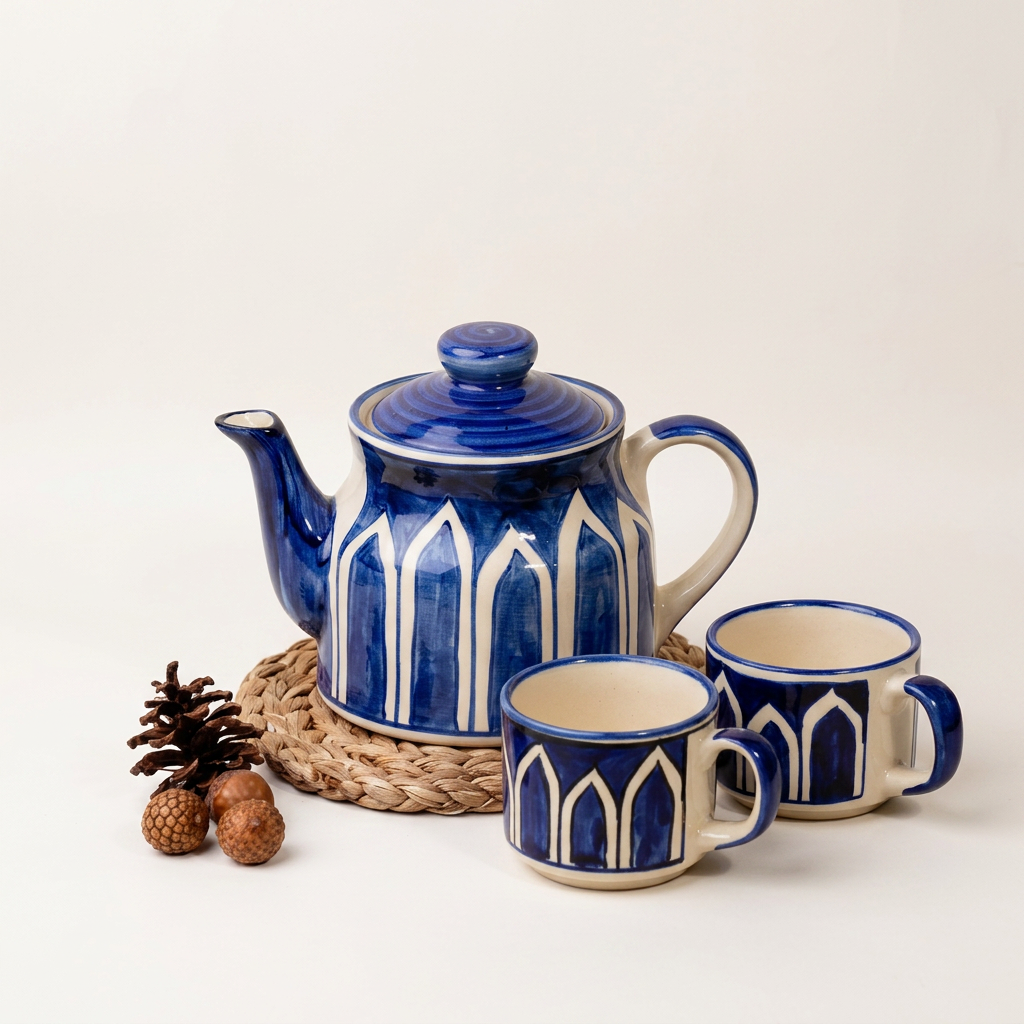 Indigoarch Hand Painted Teaset